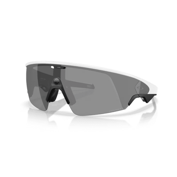 Oakley Meta Vanguard Smart Glasses, AI Meta Glasses with Photo, Video, and Audio, Size 52, White/Prizm Black
