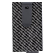 George Men's Metal Card Holder with Money Clip, Black