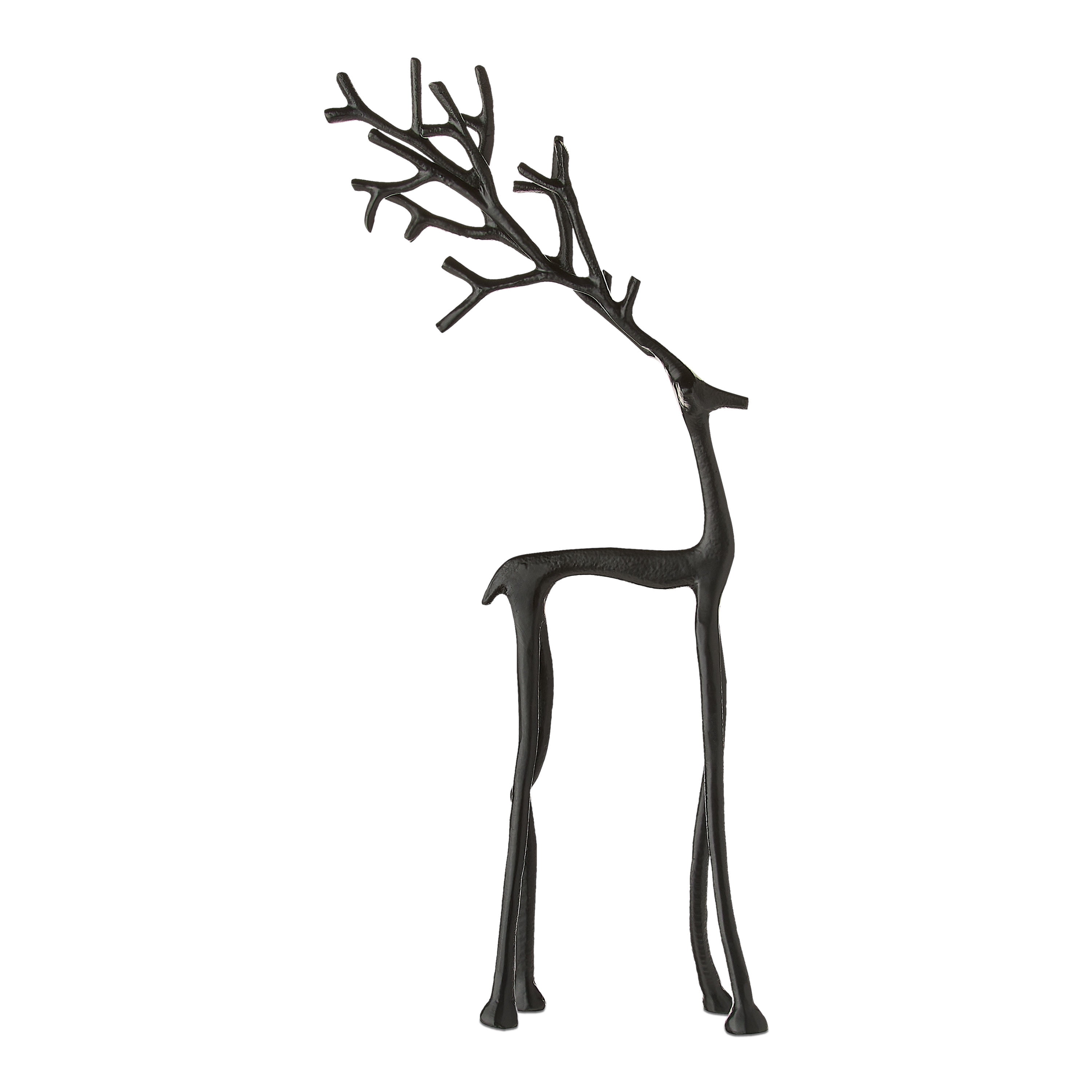 Large Metal Deer Tabletop Decoration, Black, 15.5", by Holiday Time ...