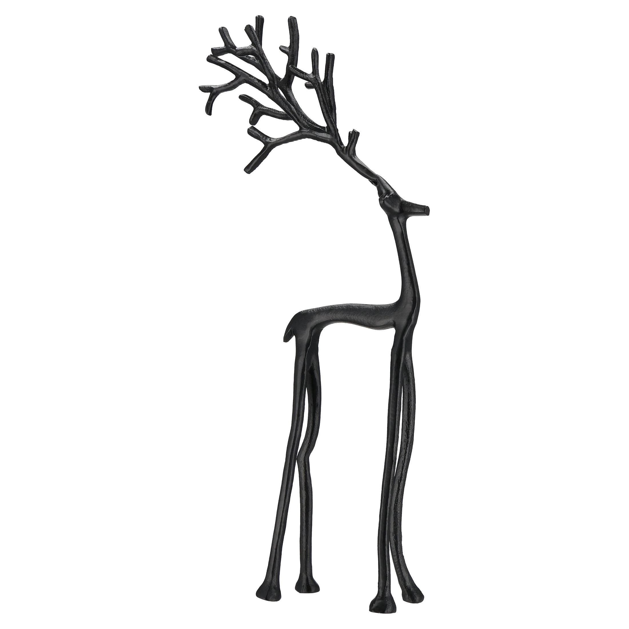 Large Metal Standing Deer Christmas Decoration, Black, 15.8", by Holiday Time