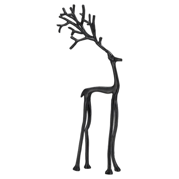 Large Metal Standing Deer Christmas Decoration, Black, 15.8", by Holiday Time