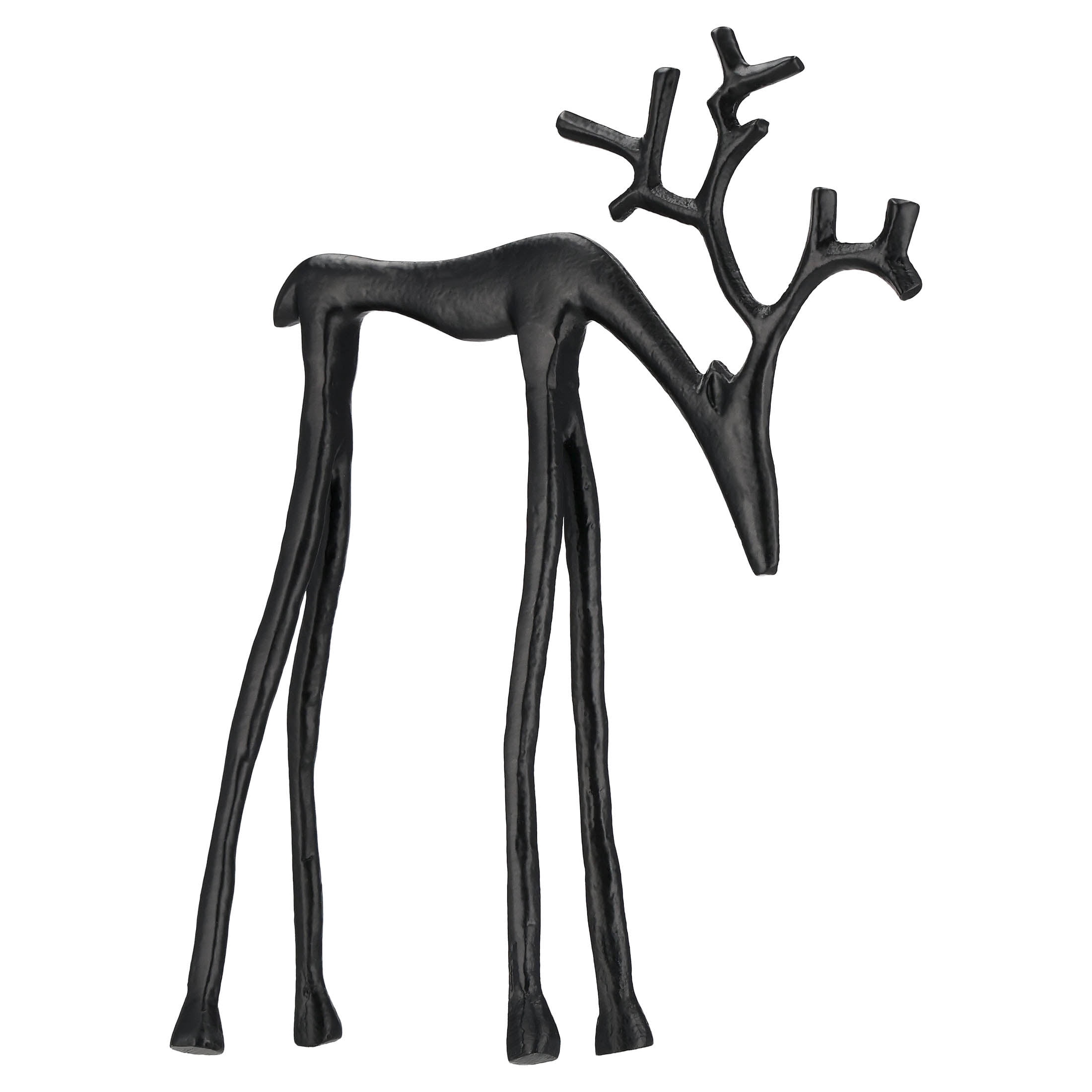 Small Metal Deer Christmas Decoration, Black, 10", by Holiday Time