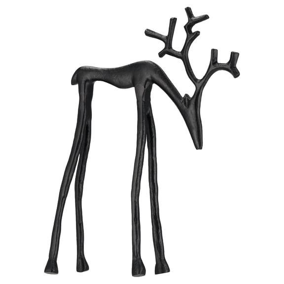 Small Metal Deer Christmas Decoration, Black, 10", by Holiday Time