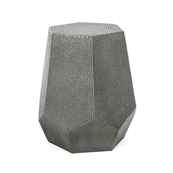 Metal Hammered End Table