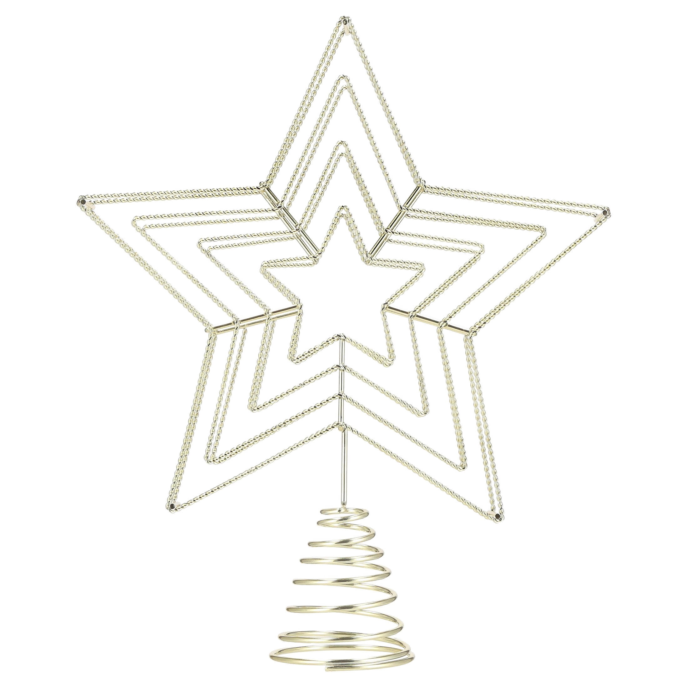 Metal Star Christmas Tree Topper, Gold, 12", by Holiday Time