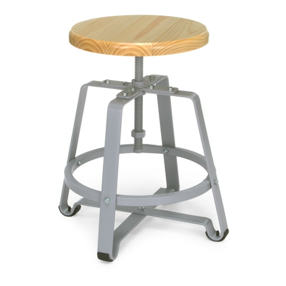 Best 25"Adjustable height spindle stool with maple finish seat BEF1576253