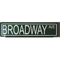 METAL STREET SIGN BROADWAY AVE 6 x 24 NY NEW YORK SHOW THEATER THEATRE