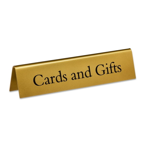 Gold Metal Tabletop Cards & Gifts Sign, Gold, by Way To Celebrate