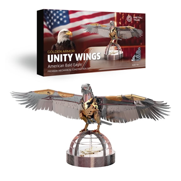 Unity Wings Golden Armor DIY Model Kit Build-It-Yourself Mechanical Eagle, Unassembled Premium Collectible Kit (Golden Armor, DIY)