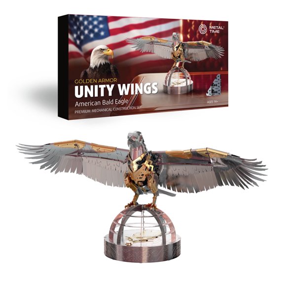 Unity Wings Golden Armor DIY Model Kit Build-It-Yourself Mechanical Eagle, Unassembled Premium Collectible Kit (Golden Armor, DIY)