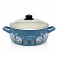 METALAC Blue Cooking Delight Enamel Stockpot with Glass Lid 1.7 Qt (1.6 ...