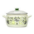 thumbnail image 1 of METALAC Olives Enamel Stockpot with Glass Lid 5.6 Qt (5.3 L) Enameled Steel Stock Pot for Cooking Induction Soup Pot, 1 of 10