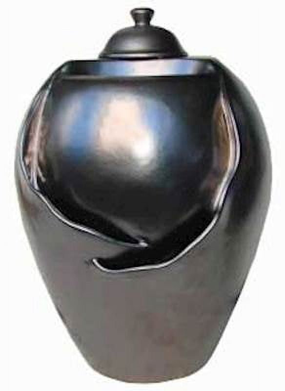 METALLIC BLACK Kobe 15 inch Flame Fountain Fire Pot by Pacific Decor - Walmart.com