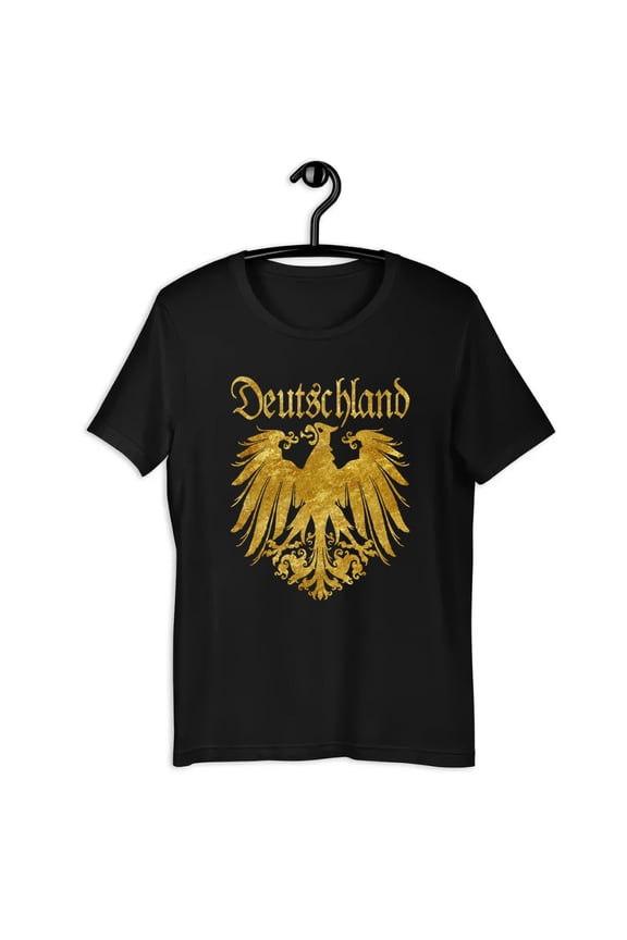 METALLIC GOLD DEUTSCHLAND GERMAN EAGLE - Cotton Unisex T-Shirt