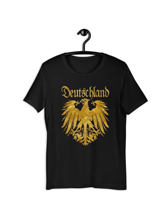 METALLIC GOLD DEUTSCHLAND GERMAN EAGLE - Cotton Unisex T-Shirt
