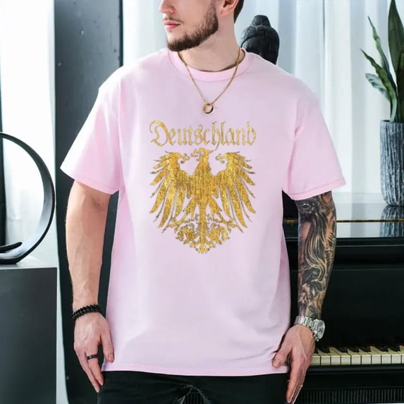 METALLIC GOLD DEUTSCHLAND GERMAN EAGLE - Cotton Unisex T-Shirt
