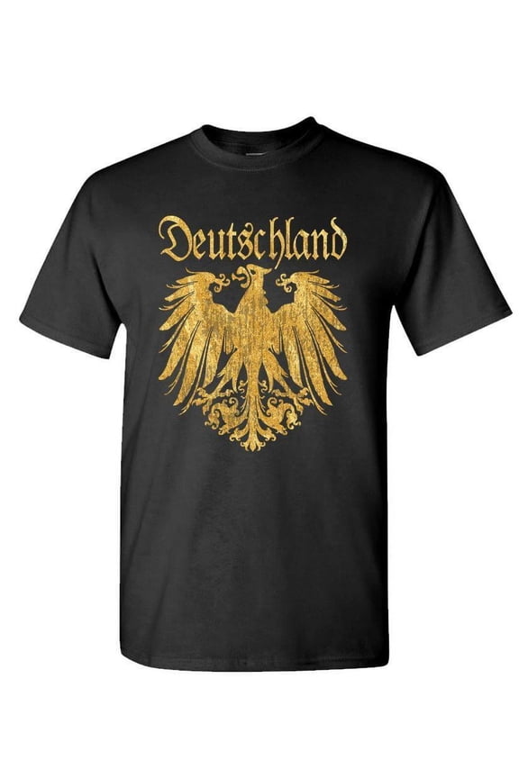 METALLIC GOLD DEUTSCHLAND GERMAN EAGLE - Cotton Unisex T-Shirt