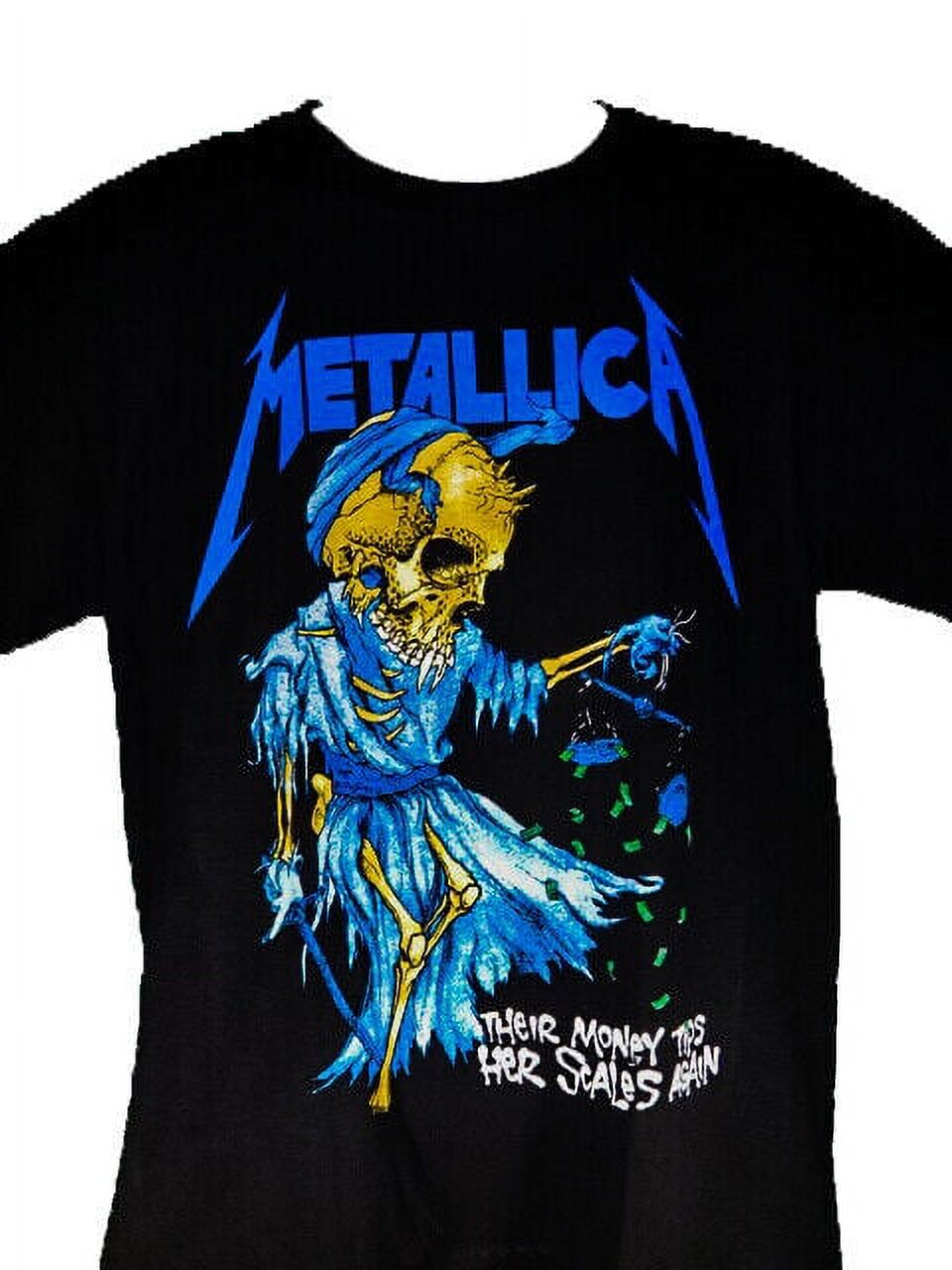 METALLICA MONEY TIPS HER SCALE NEW Band Merch Black Tshirt