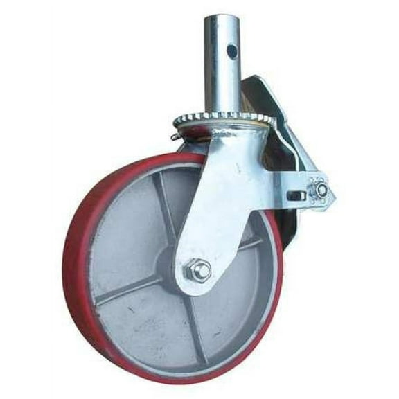METALTECH M-MBC8HD Scaffold Caster, 4 in.L, Steel, 1000 lb.