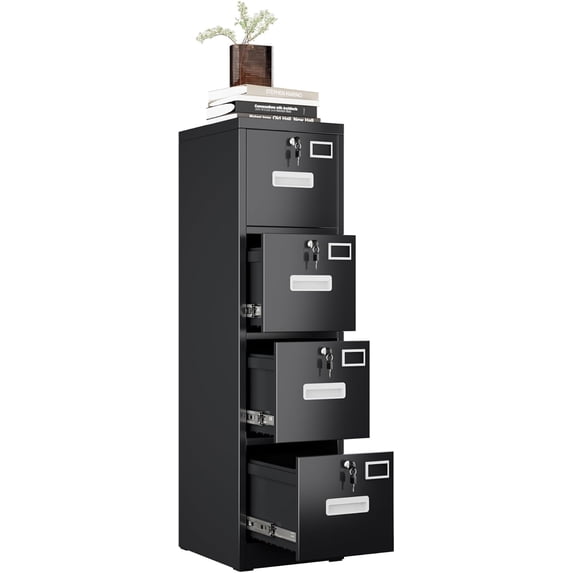 METAN Upgrade Metal 4 Drawer Files Cabinet for Home Office,Lockable ...