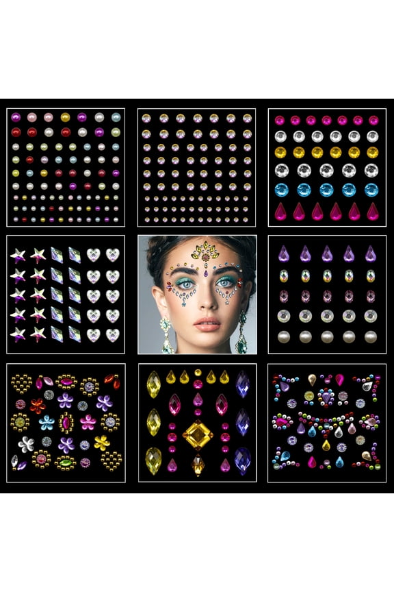 8 Sheets Self-Adhesive Rhinestone