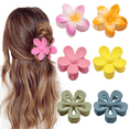 thumbnail image 1 of METEOROCK Hawaiian Hair Flower Claw Clips, 6 ct, 1 of 6