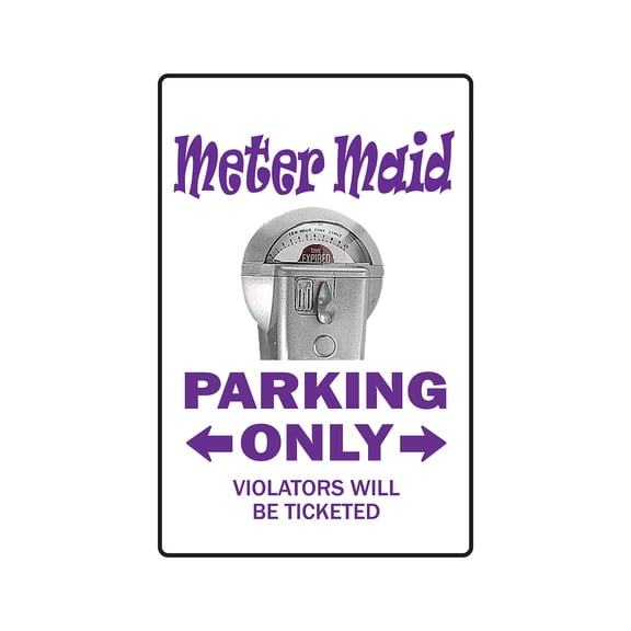 METER MAID Decal parking maids ticket Decals police cop car | Indoor/Outdoor | 9" Tall