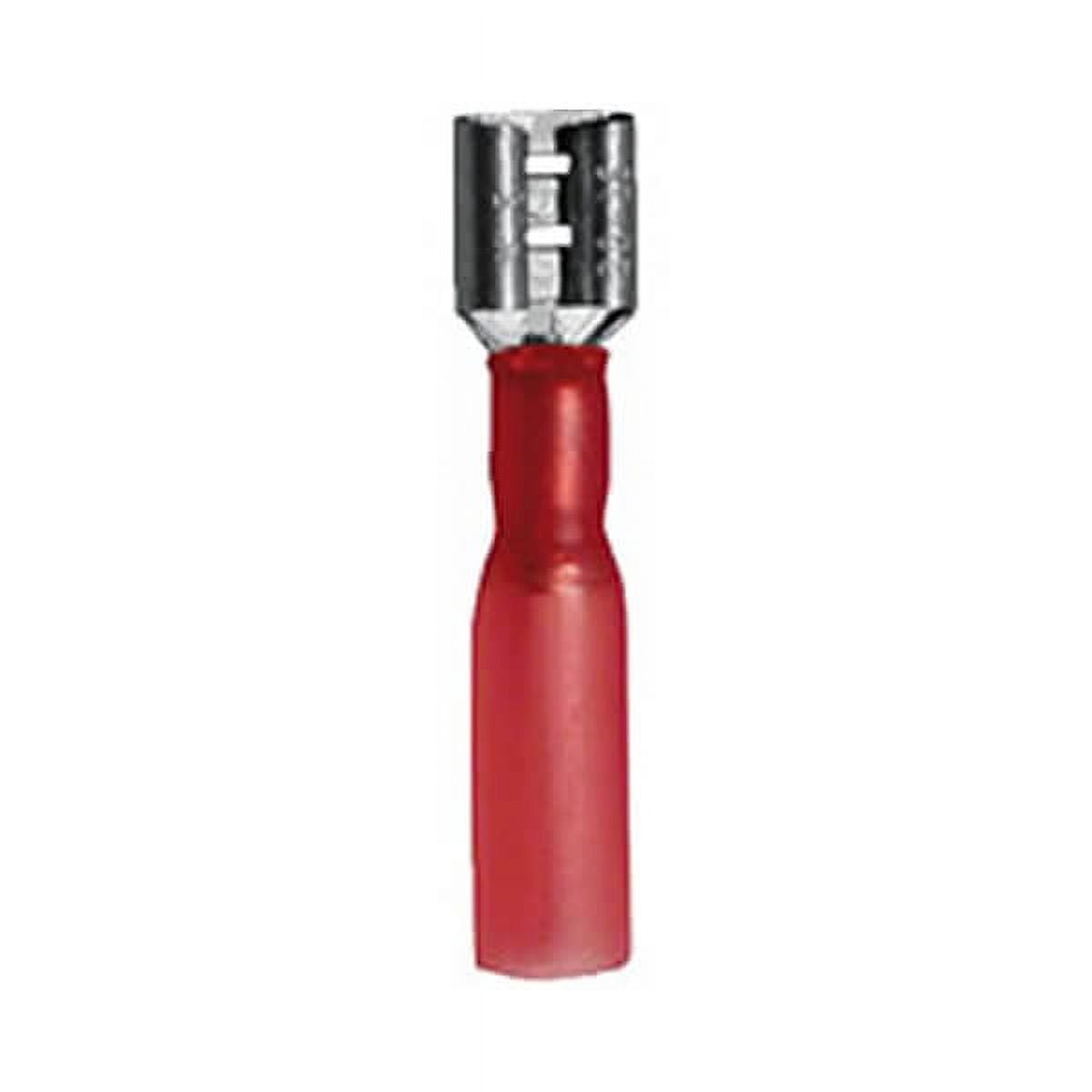 METHSRFD Install Bay HSRFD Heat Shrink Red Female Quick Disconnects, 22-18 GA, .250, 100/Pkg