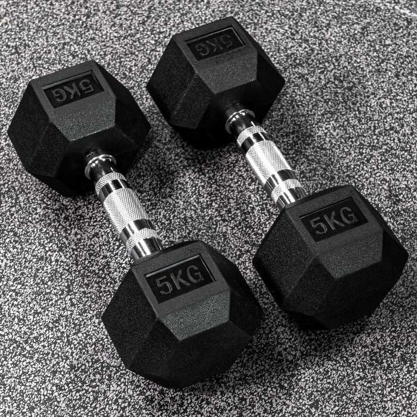 METIS Hex Dumbbells [Pair] | Premium Rubber-Coated Free Weights for Home & Gym Workouts | Full Set & Rack Available [5.5lbs – 110lbs]