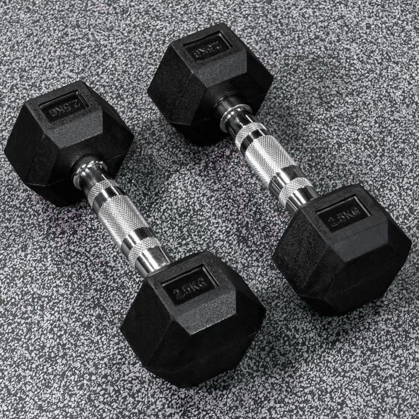 METIS Hex Dumbbells [Pair] | Premium Rubber-Coated Free Weights for Home & Gym Workouts | Full Set & Rack Available [5.5lbs – 110lbs]