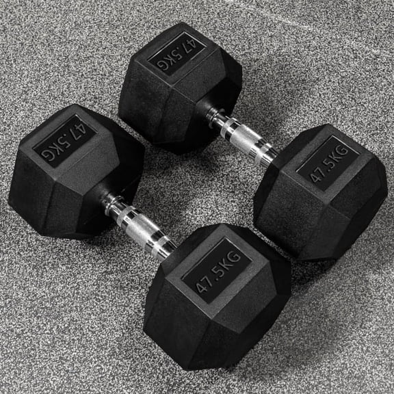 METIS Hex Dumbbells [Pair] | Premium Rubber-Coated Free Weights for Home & Gym Workouts | Full Set & Rack Available [5.5lbs – 110lbs]
