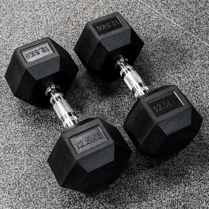 METIS Hex Dumbbells [Pair] | Premium Rubber-Coated Free Weights for ...