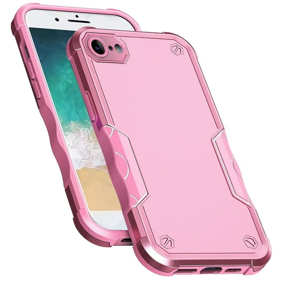 METKASE For iPhone 16E / SE4 Exquisite Tough Shockproof Hybrid Case Cover - Pink