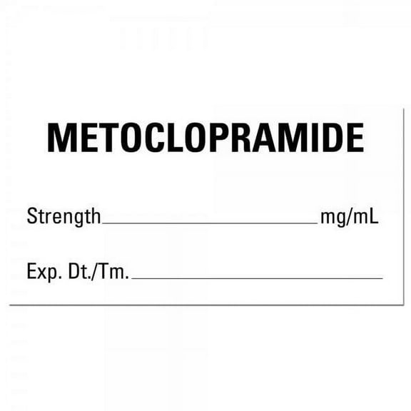 METOCLOPRAMIDE With Blank Strength mg/mL & Expiration Date Labels 2"x1"