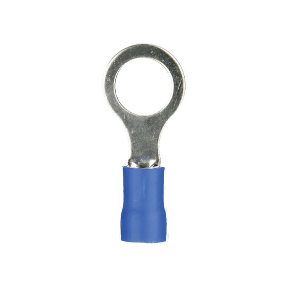 Blue Vinyl Ring Terminal 16-14 Gauge 1/4 inch - Package of 1