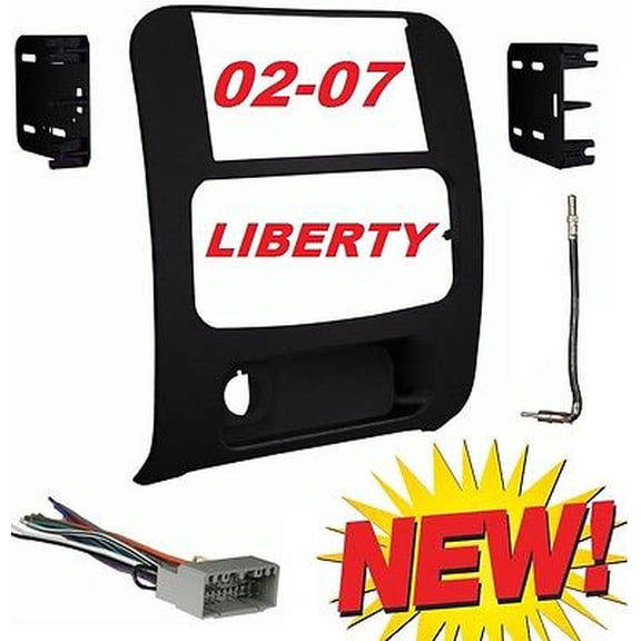 KIT+HARNESS+ANTENNA Radio Stereo Car Installation Dash Double Din Gps Black