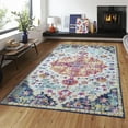 thumbnail image 1 of METSAVAIM 4x6 Rug – Bohemian Area Rug for Living Room & Bedroom | Ultra Soft, Non Slip Backing, Machine Washable for Easy Cleaning | Boho Rug ideal for Indoor & Outdoor Use – Blue & Multi, 1 of 9