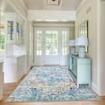 thumbnail image 1 of METSAVAIM 8x10 Rug - Ultra Soft Aqua Multi Area Rug for Bedroom, Living Room & Office | Non-Slip Machine Washable Rugs, Ideal for Indoor & Outdoor Use, 1 of 9