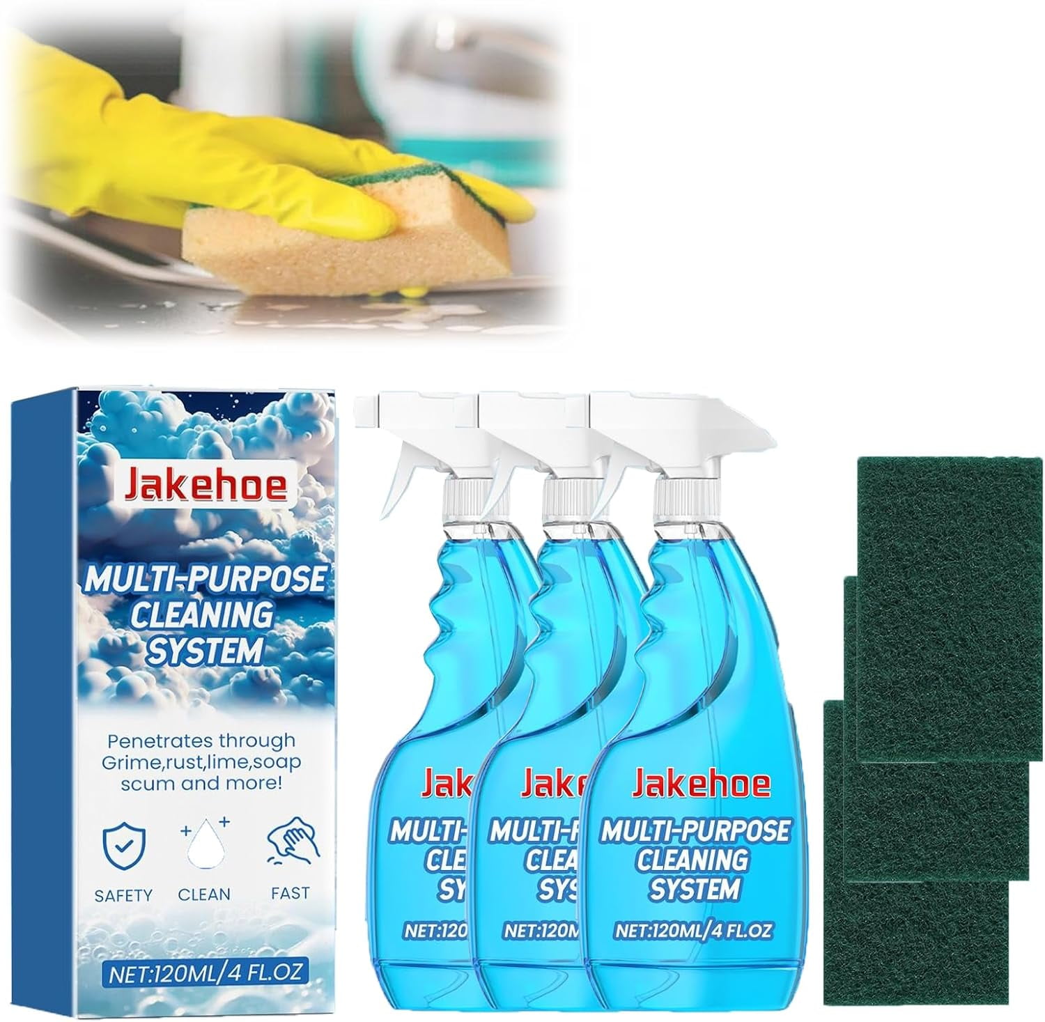 MEUDQU Multi Purpose Cleaning System for Kitchen Bathroom, Splash Foam