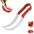 thumbnail image 1 of MEUDQU Multifunctional Stainless Steel Fruit Slicer, Watermelon Cutter Slicer Tool, 2-in-1 Stainless Steel Fruit Cutter, Fruit Slicer Kitchen Gadget, 1 of 10