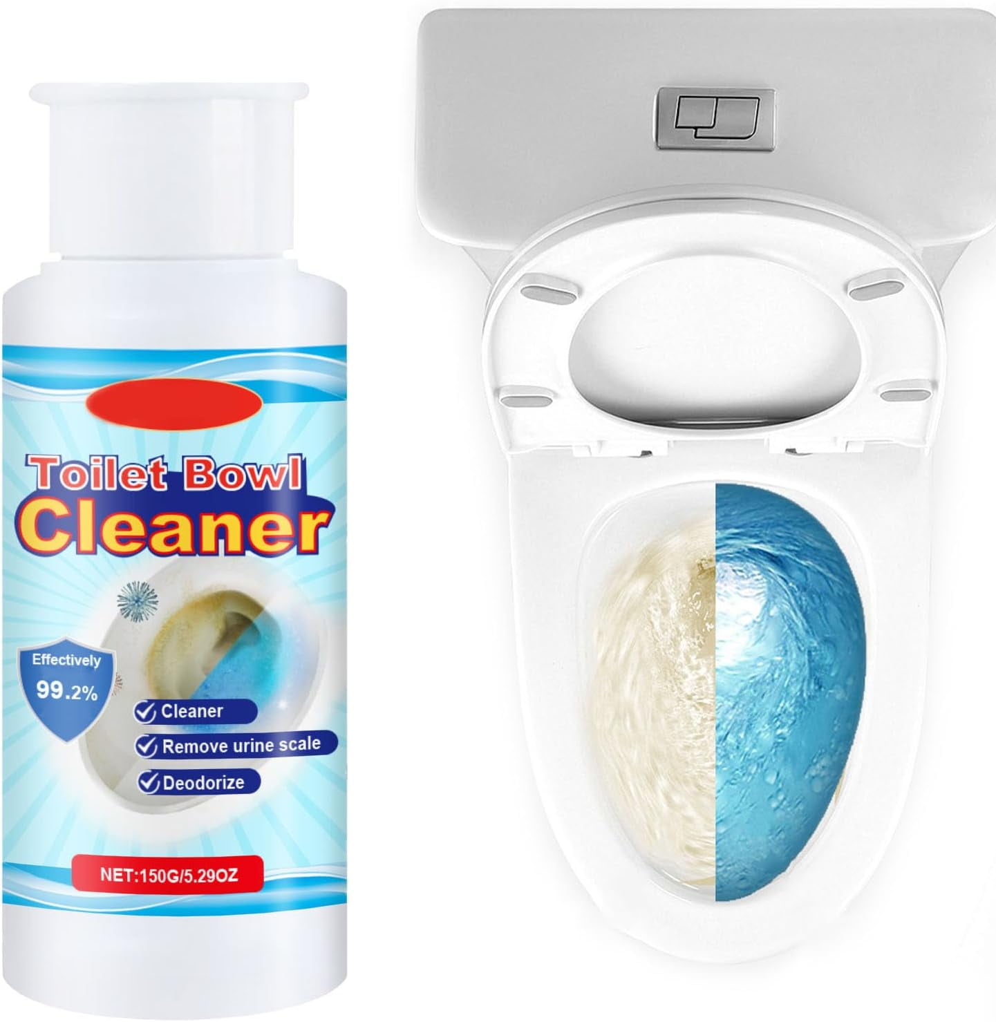 Toilet Cleaning Powder, Foaming Toilet Cleaner, Active Oxygen Agent, Limescale And Urine Stone Remover, Model A1 | FR