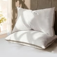 thumbnail image 1 of Teler Goose Feather Down Pillows Standrad Size Set of 2, Luxury Soft Feather Down Pillow for Sleeping, 600TC 100% Cotton Cover Hotel Collection Bed Pillows,20"x26", 1 of 7