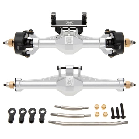 MEUS Racing Isokinetic 3-Section CVD Front and Rear Axles Maximum Steering Angle 52° Wider +5MM forTRX4M Upgrade 1/18 RC Crawler Car - SLIVER