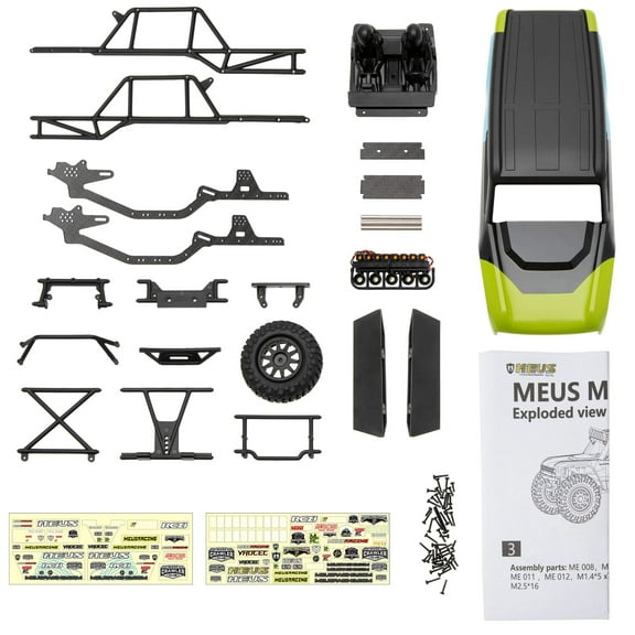 MEUS Racing MB24 Body 5.2in 132MM Axial Shell Body ABS+Nylon Carbon Fiber Frame For 1/24 Axial SCX24 Bronco Deadbolt JLU B-17 C10 - GREEN