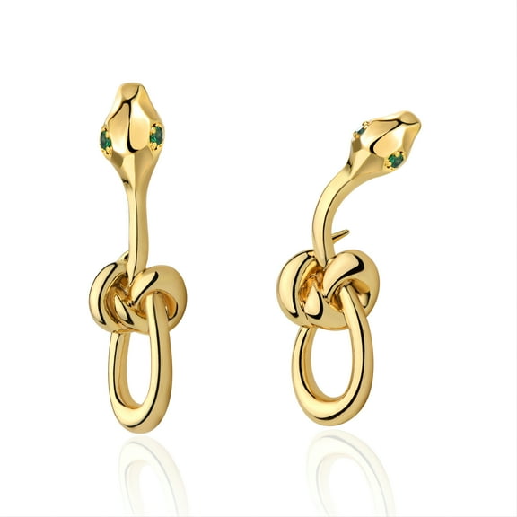 MEVECCO Snake Earring for Women Knot Design in Copper 14K Gold Plated Ideal for Gifting & Daily Wear
