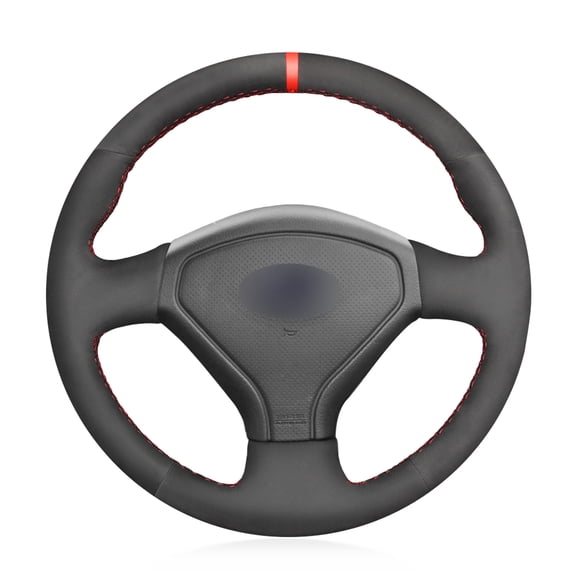 MEWANT Hand Stitch Black Suede Steering Wheel Cover Wraps for Subaru Impreza WRX 2005-2007 Impreza WRX STI 2004-2007 Impreza 2005 2006-2007