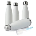 thumbnail image 1 of MEWAY 17oz Sport Water Bottle 4 Pack Vacuum Insulated Stainless Steel Sport Water Bottle Leak-Proof Double Wall Cola Shape Water Bottle,Keep Drinks Hot & Cold (White,4 Pack), 1 of 9