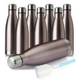 thumbnail image 1 of MEWAY 17oz Sport Water Bottle 8 Pack Vacuum Insulated Stainless Steel Sport Water Bottle Leak-Proof Double Wall Cola Shape Water Bottle,Keep Drinks Hot & Cold (Rose Gold,8 Pack), 1 of 9