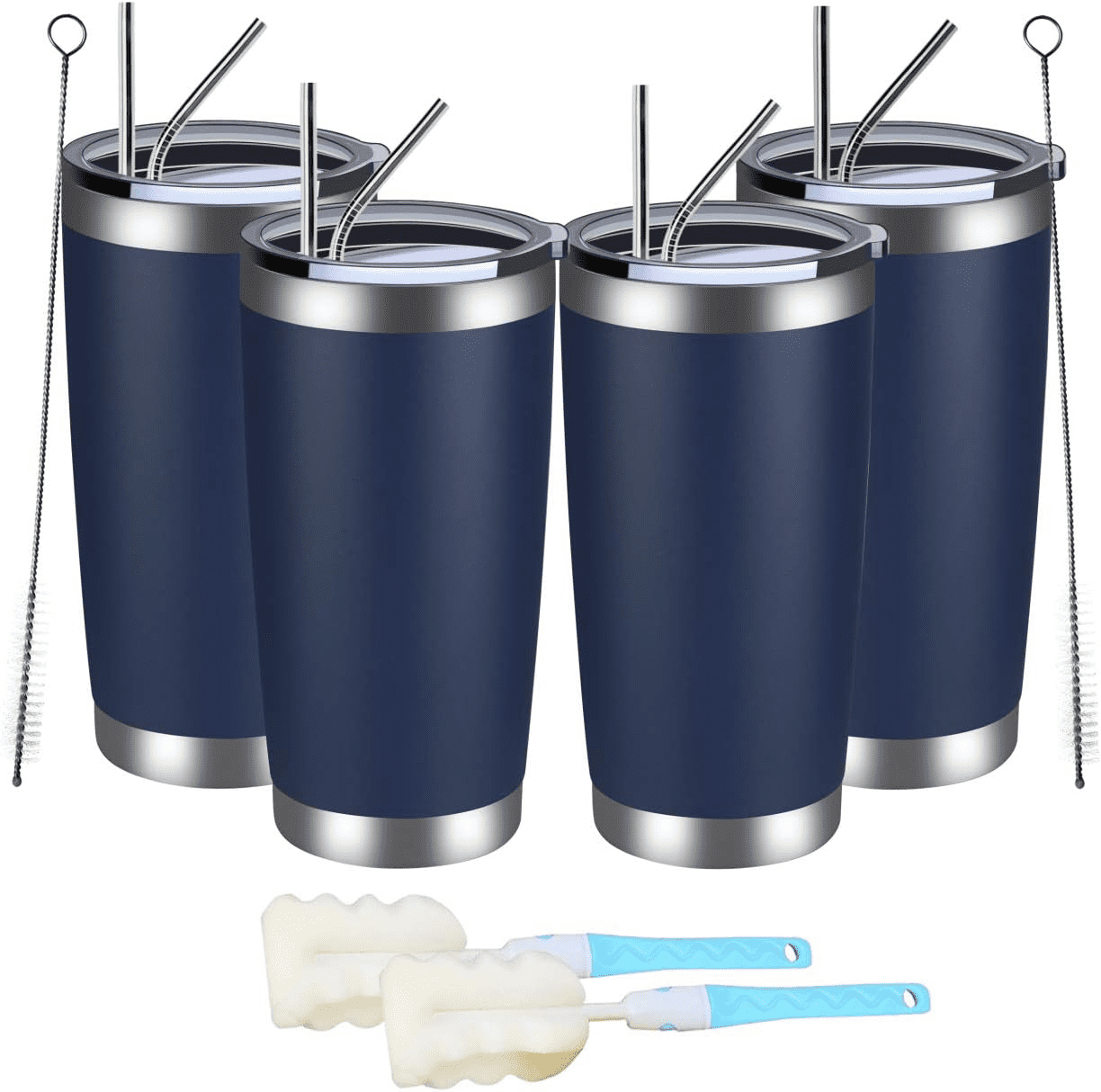 MEWAY 20oz Tumbler 4 Pack Double Wall Vacuum Insulated Travel Mug Bulk