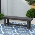 thumbnail image 1 of JUSTLET HDPE Outdoor 2-Person Dining Bench, Durable and Weather-Resistant for Patio, Garden and Balcony Use, Gray, 1 of 8